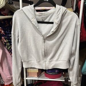 Gilly Hicks Gray Waffle Knit Hoodie